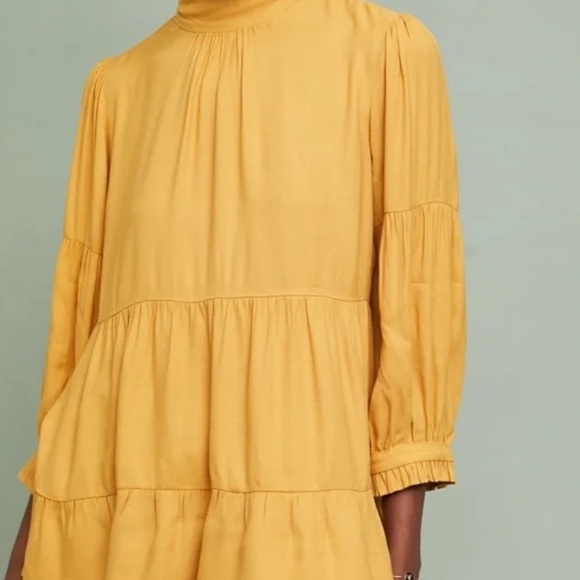 anthropologie maeve goldie high neck L - Picture 2 of 7